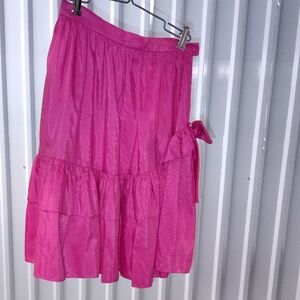 Oris Vibrant Pink Midi Skirt